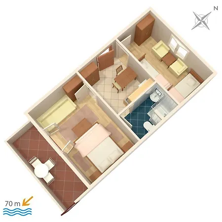 Apartman By The Sea Podaca, Makarska - 2621